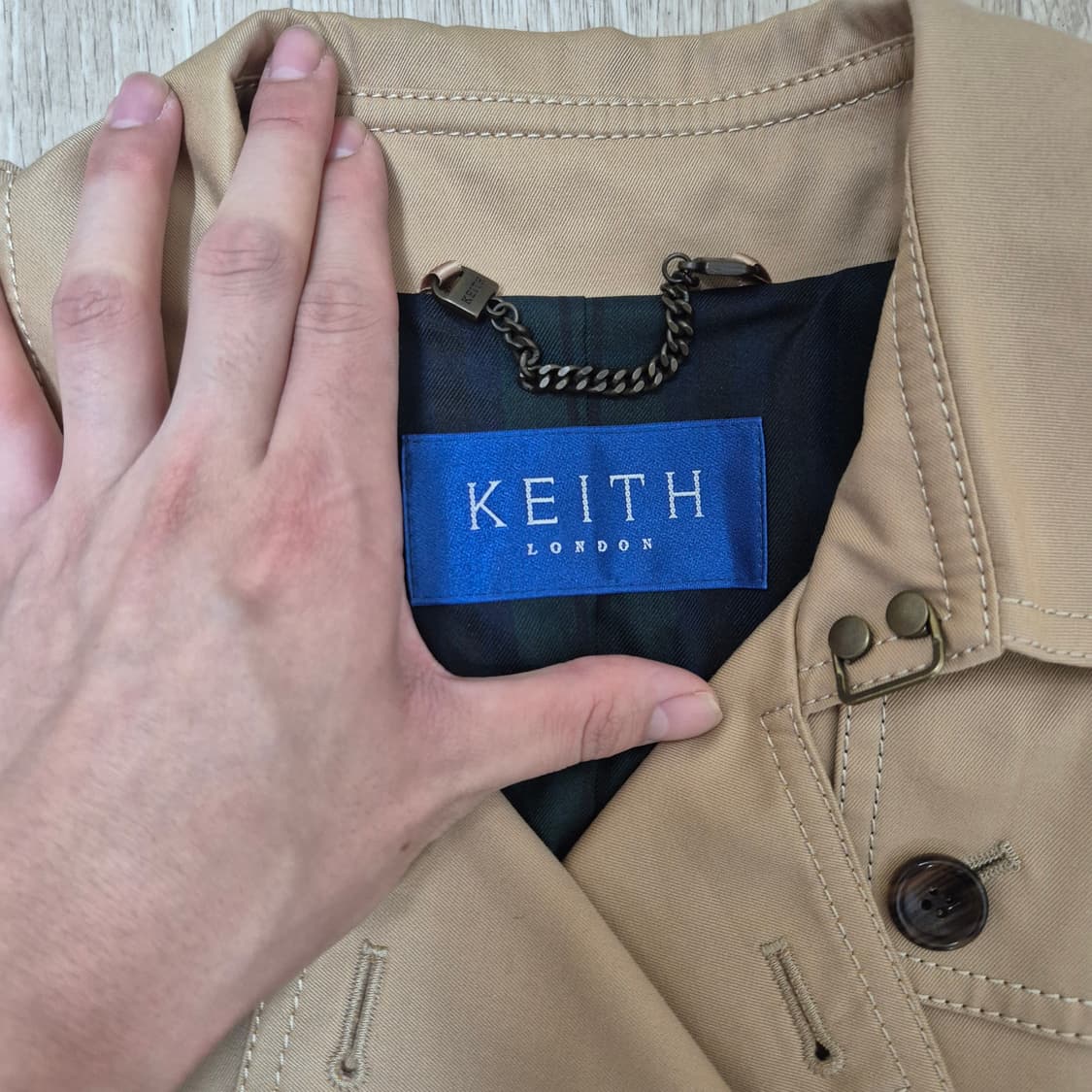 KEITH 키이스 베이지 코튼 더블 트렌치코트 상품이미지4