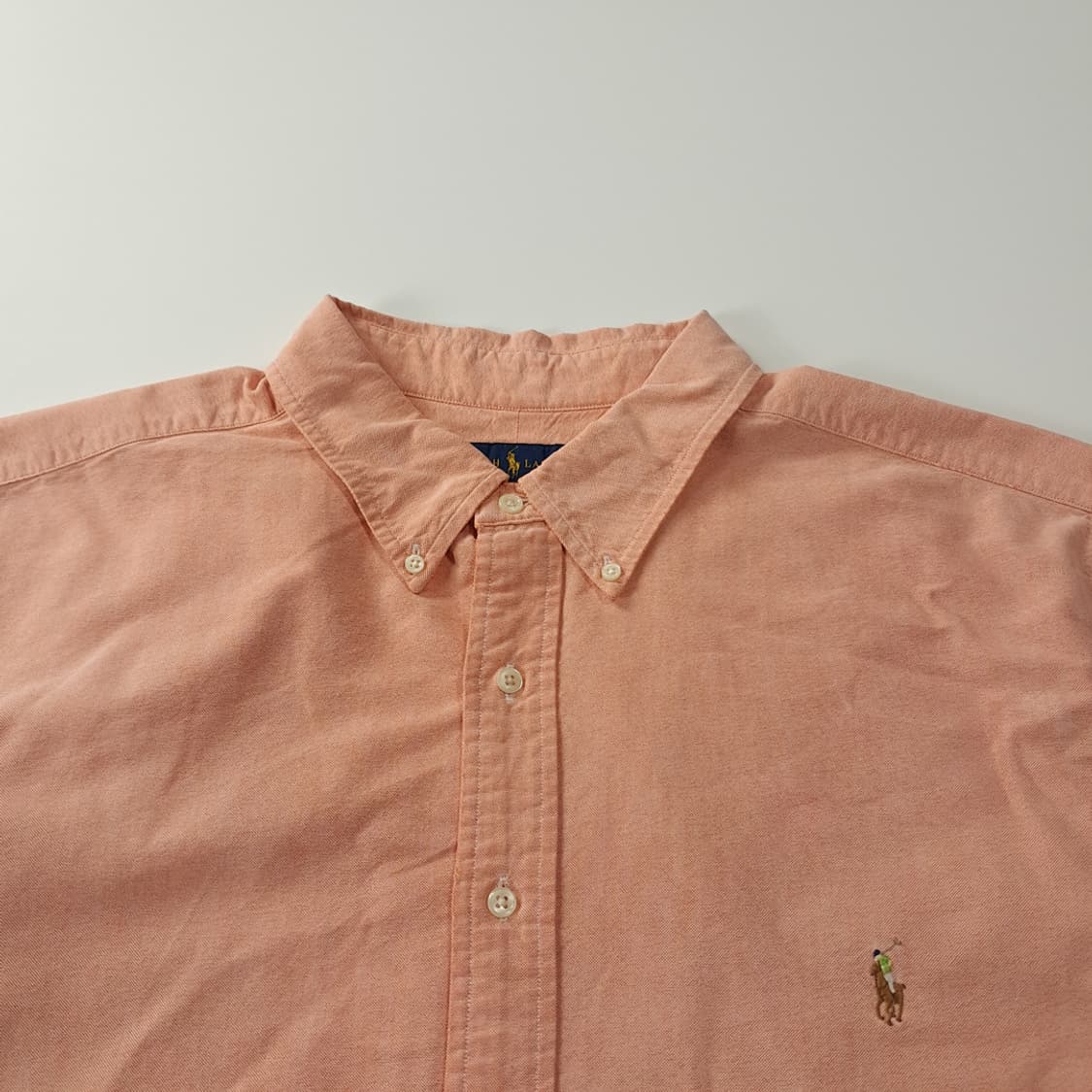 CK315 3XB 폴로 90s 멀티포니 오렌지피치 셔츠 남방 상품이미지2