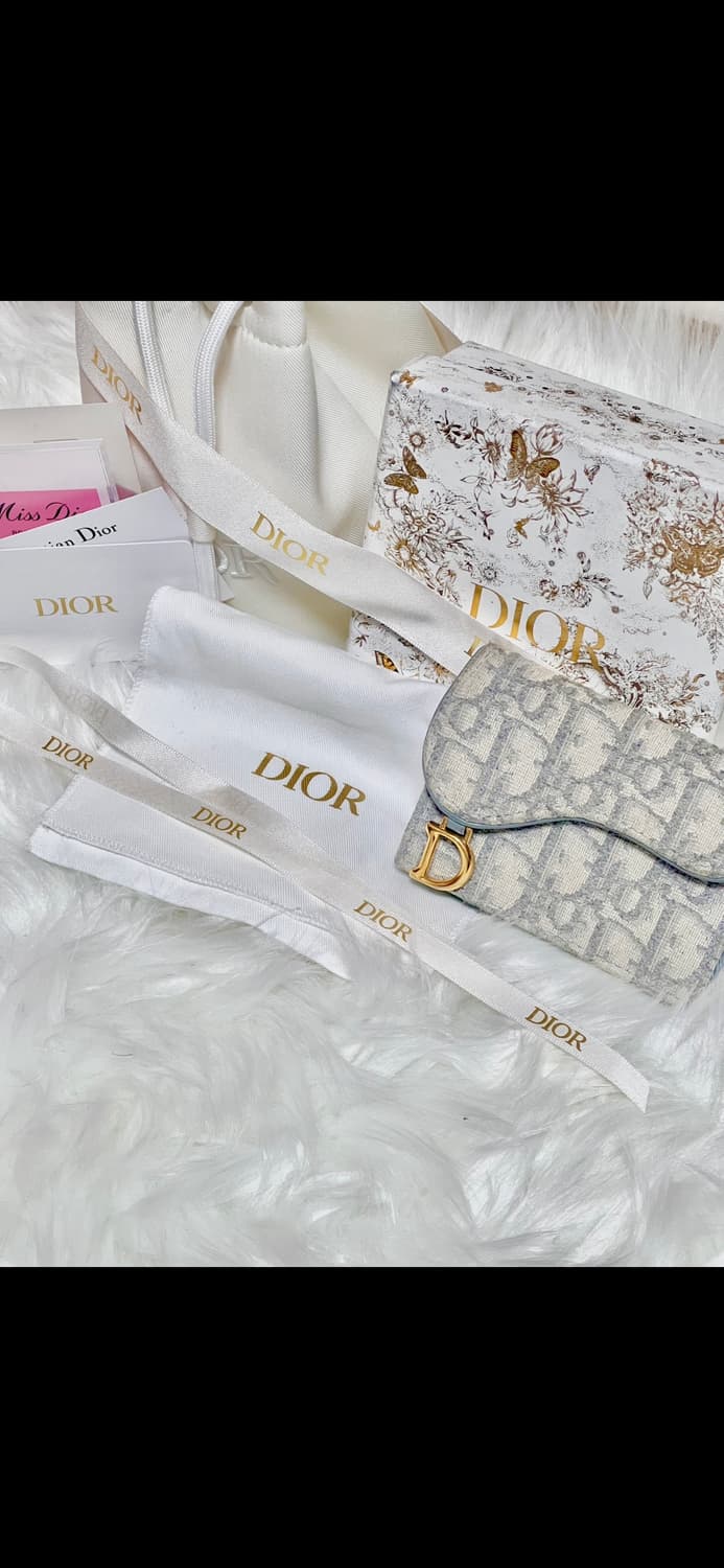 디올 오블리크 새들 카드지갑 그레이 상품이미지1