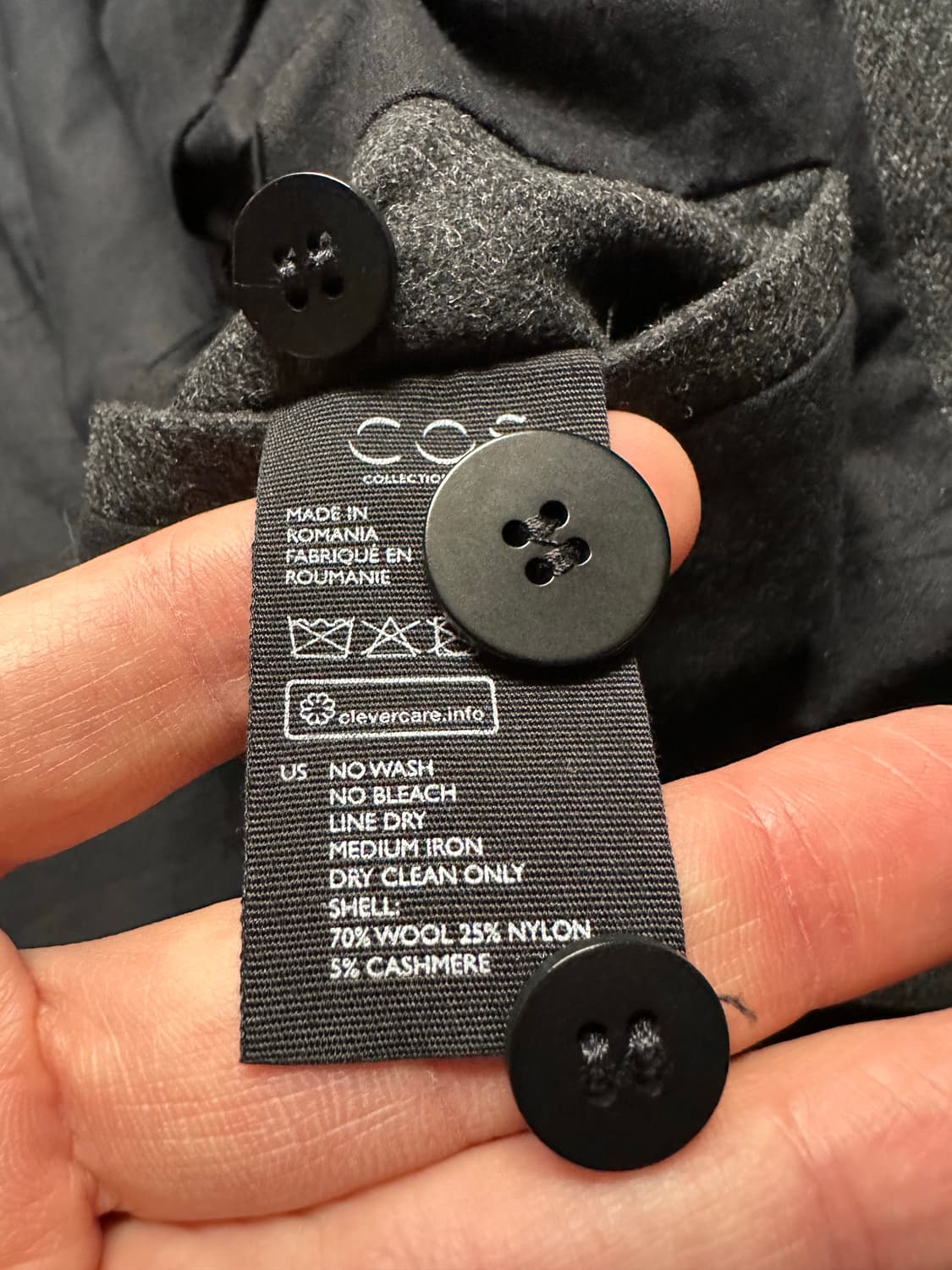 COS 코스 울 캐시미어 혼방 자켓 US 38R [L] 상품이미지7