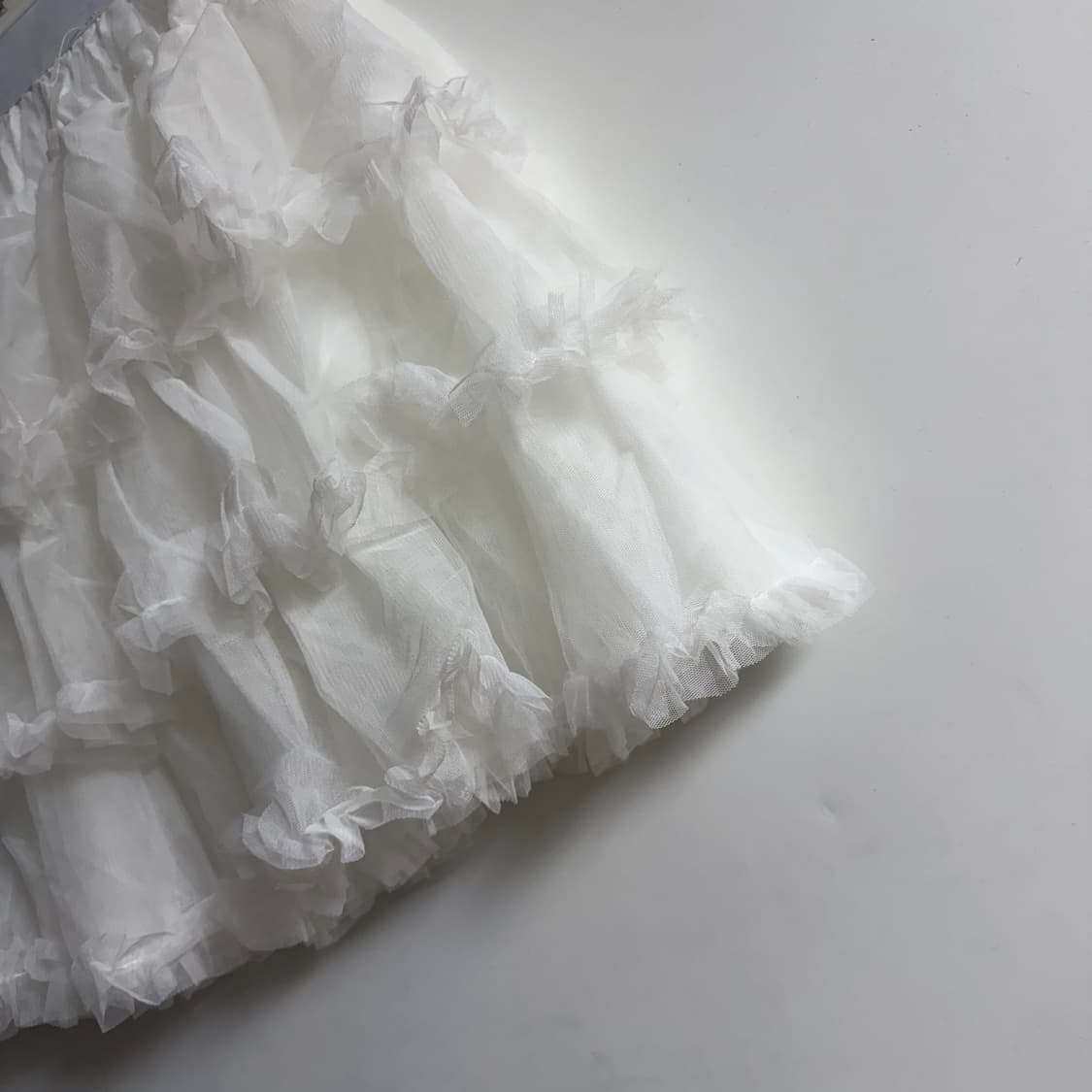 새상품 여자 캉캉 미니스커트 (화이트) 상품이미지3