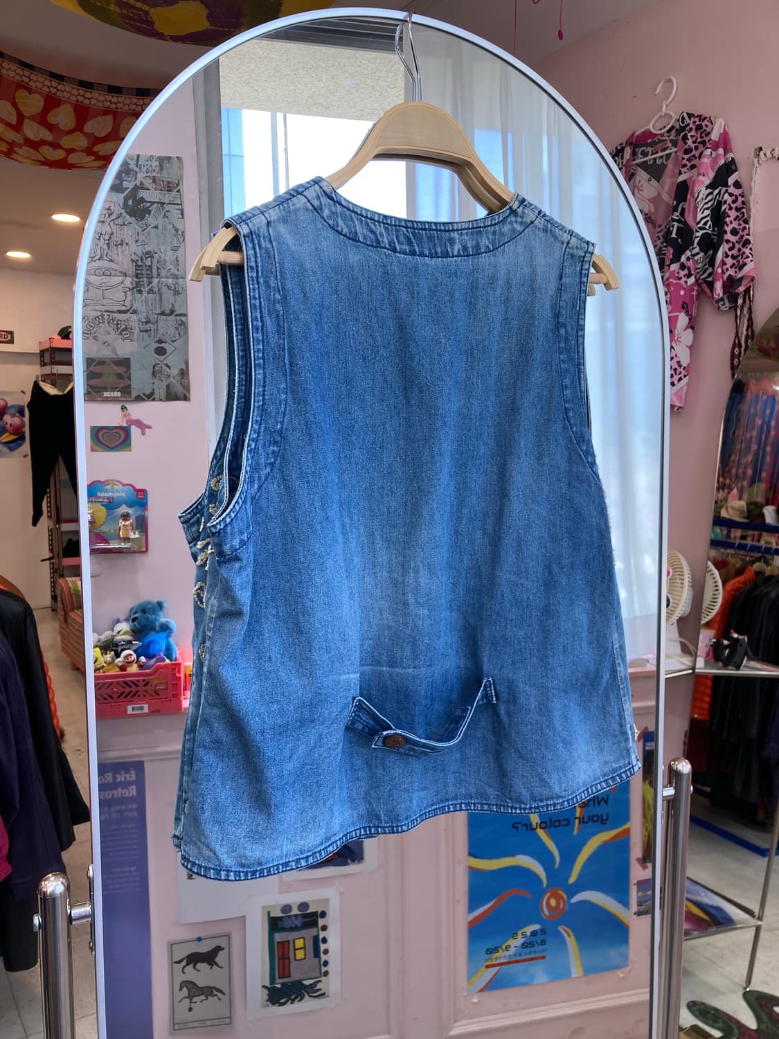 에스닉 자수 데님 베스트 상품이미지4