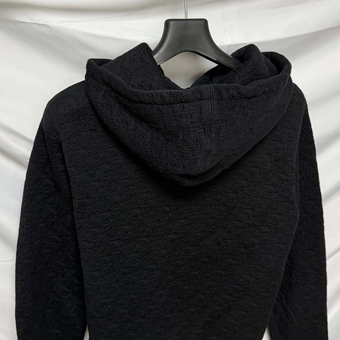 [S+급/L] 25SS 디올 오블리크 자카드 후드티 블랙 상품이미지5