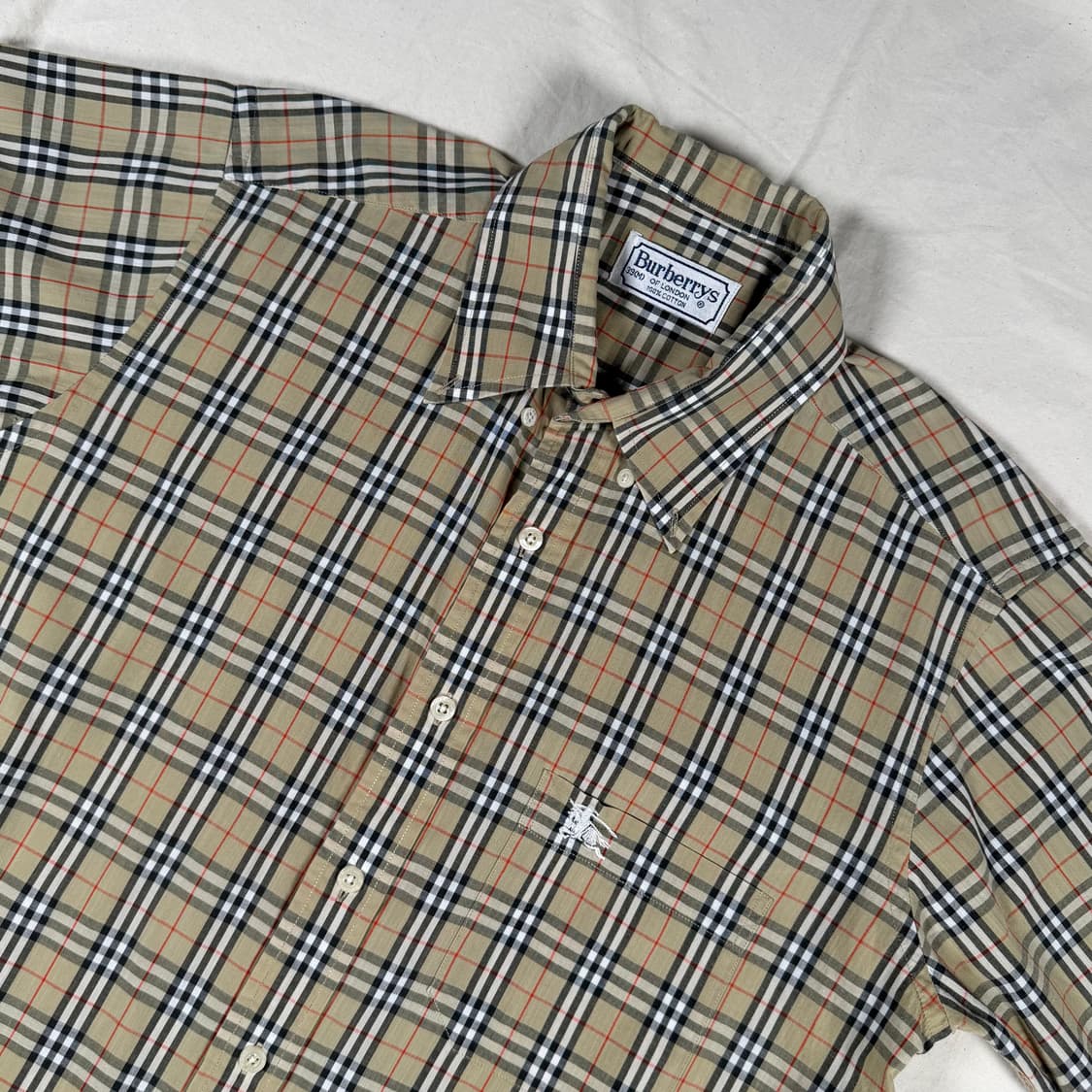 90s Burberrys 버버리 노바체크 반팔 셔츠 상품이미지2