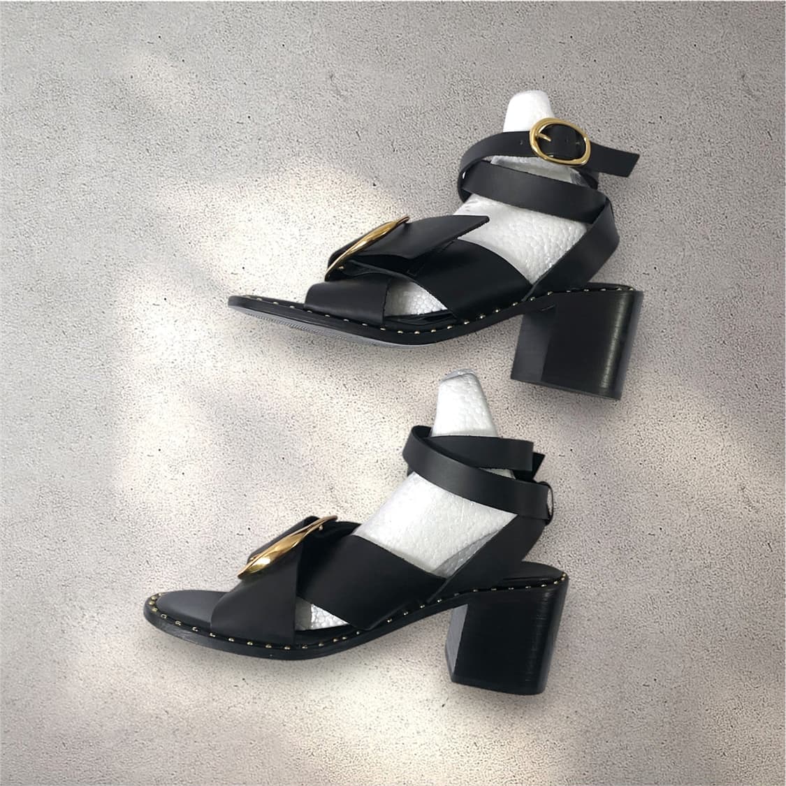 [230] Maje 가죽 골드 버클 스트랩 샌들 (No.545) 상품이미지4