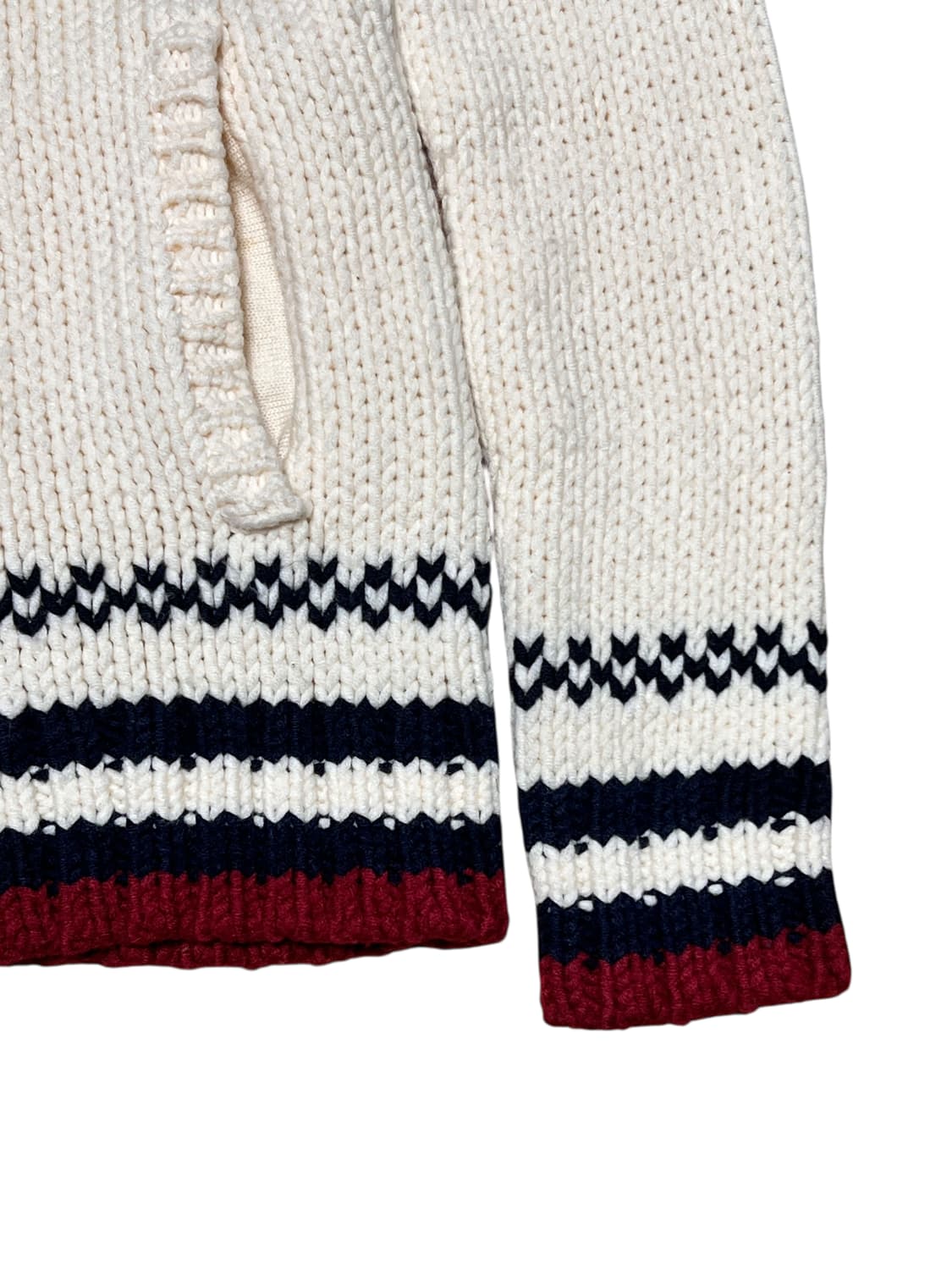 타미힐피거 일본빈티지 투웨이 울 니트 집업 s 아이보리 상품이미지4