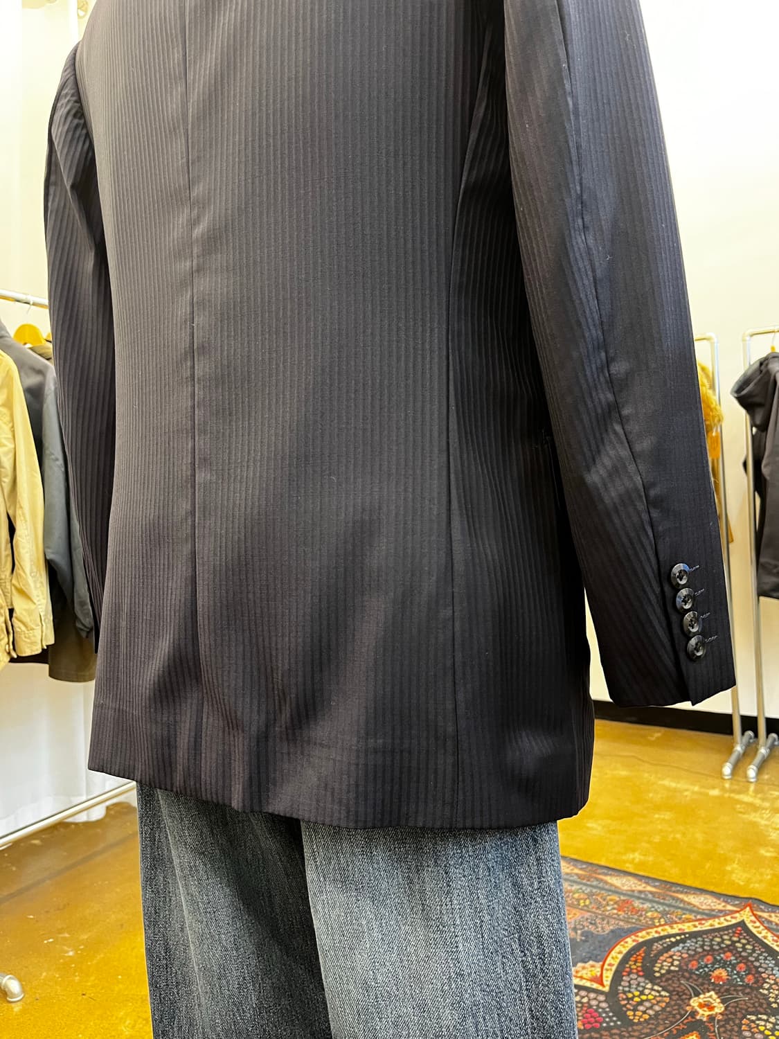 에르메네질도 제냐 스트라이프 울 테일러드 자켓 상품이미지7