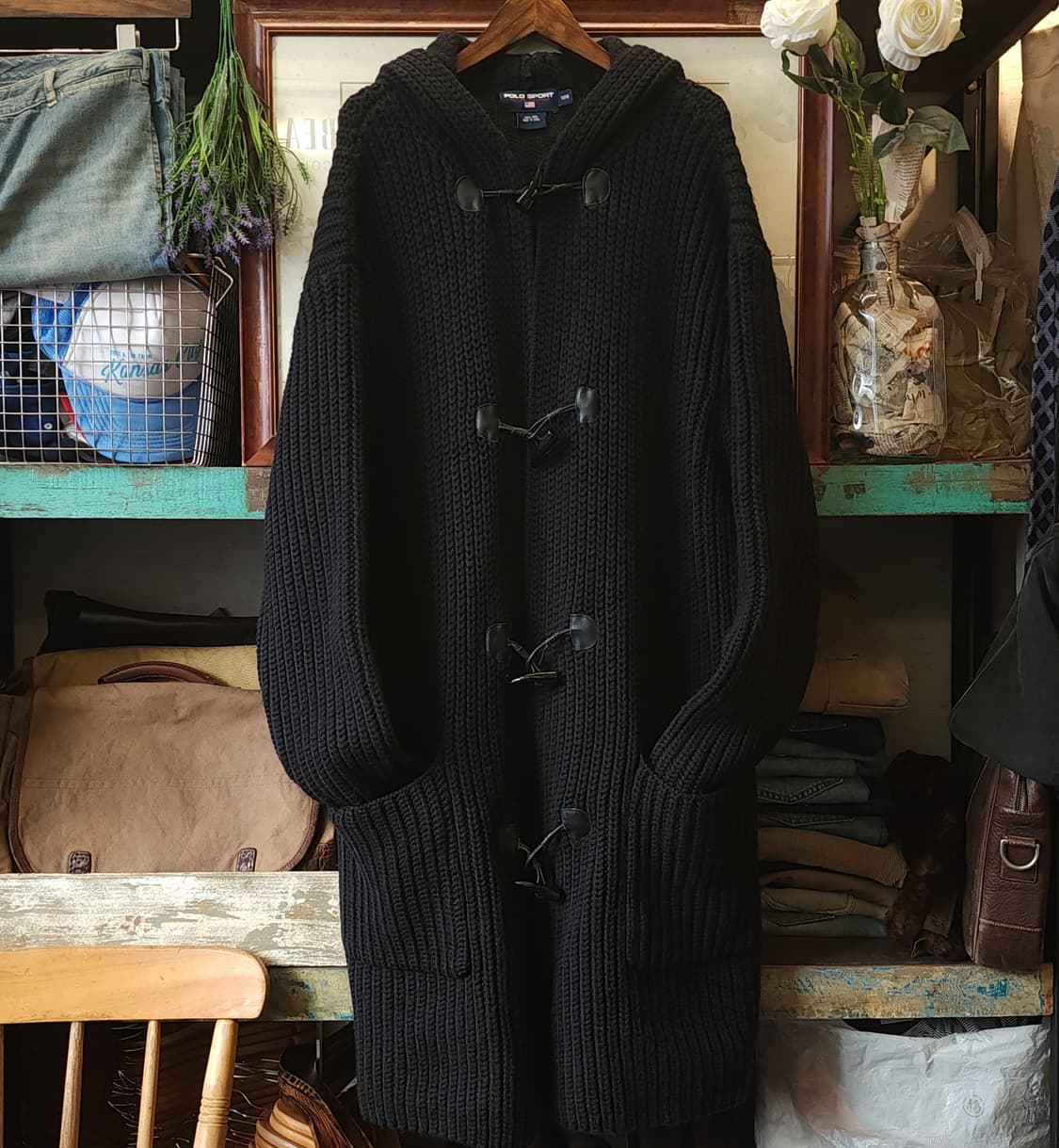 90s 폴로 스포츠 헤비울 더플코트 니트코트 빅사이즈 105 상품이미지2