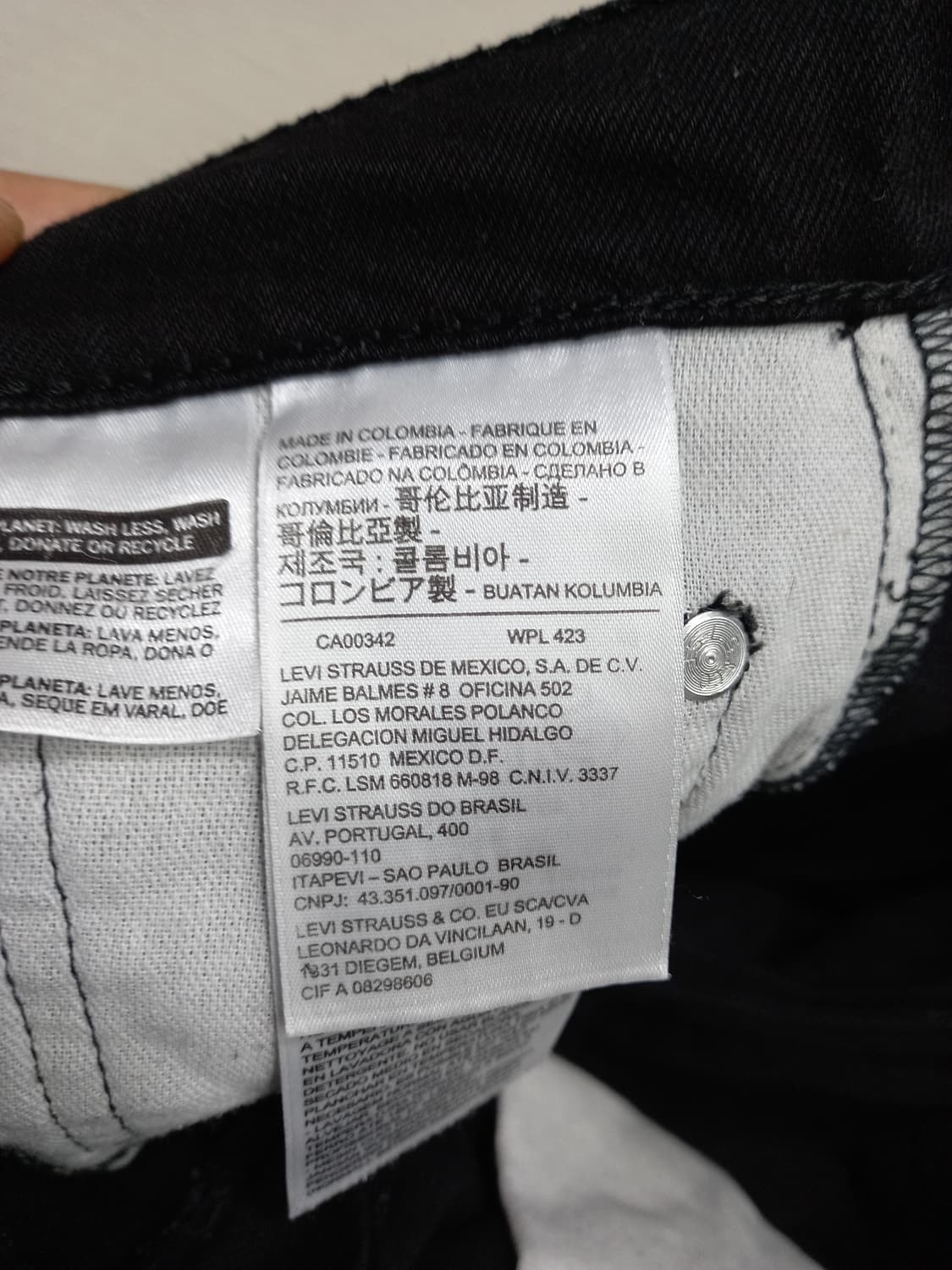 30 리바이스514 콜롬비아 스판 일자진 블랙 크롭진 30-206 상품이미지8