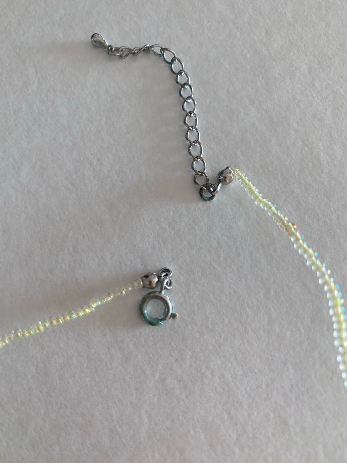 B급 할인 비즈 노랑 목걸이 2 개 일괄 상품이미지3