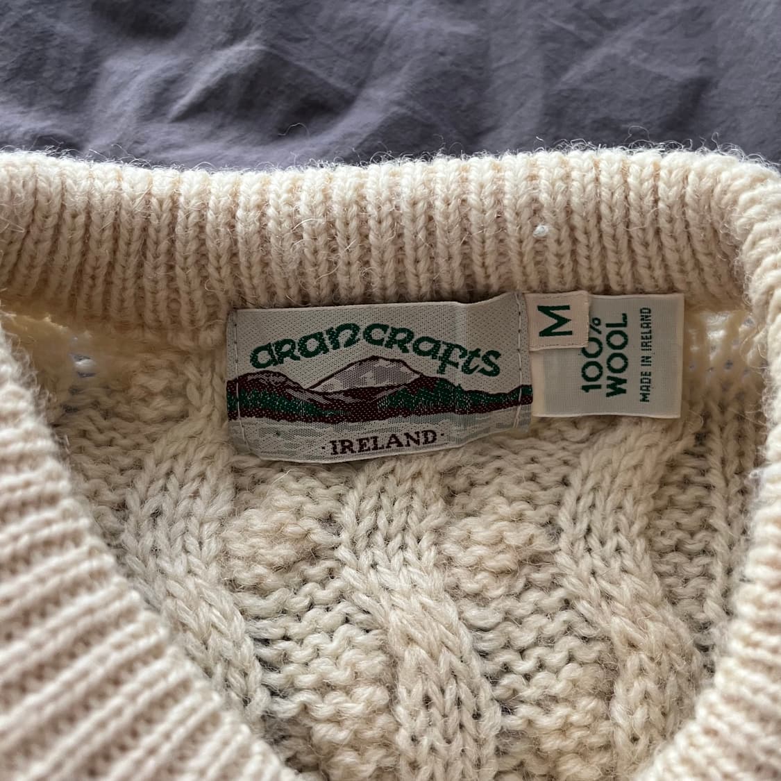 빈티지 피셔맨 니트 아이보리 상품이미지3