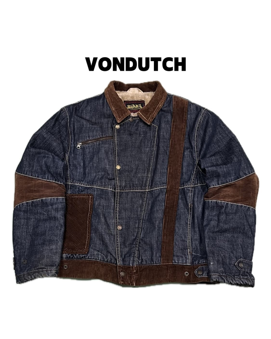 (XL) 본더치 빈티지 셰르파 코듀로이 데님 자켓 상품이미지1