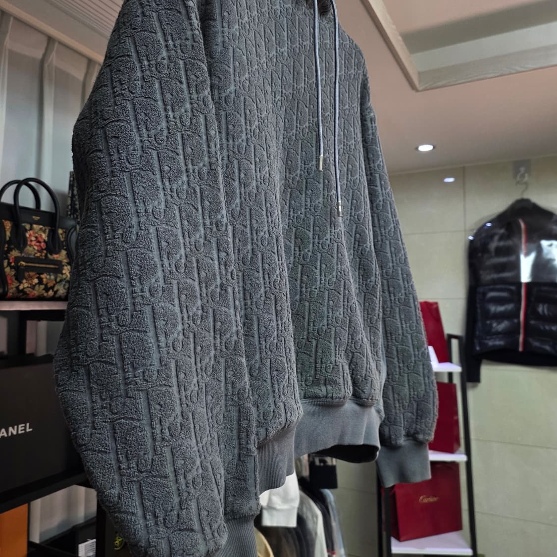 {클로젯}[XL]디올 오블리크 코튼 테리 자카드 후드티 상품이미지4