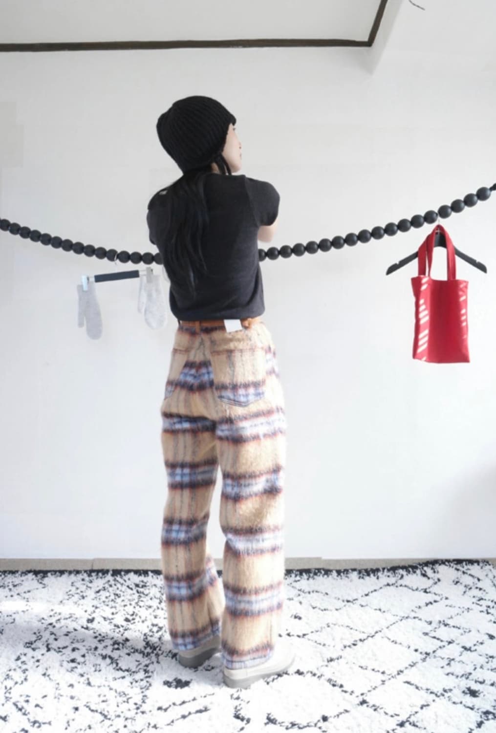 [새상품] 에프터먼데이 위브 블록드 니트 베스트 / 그레이 상품이미지2