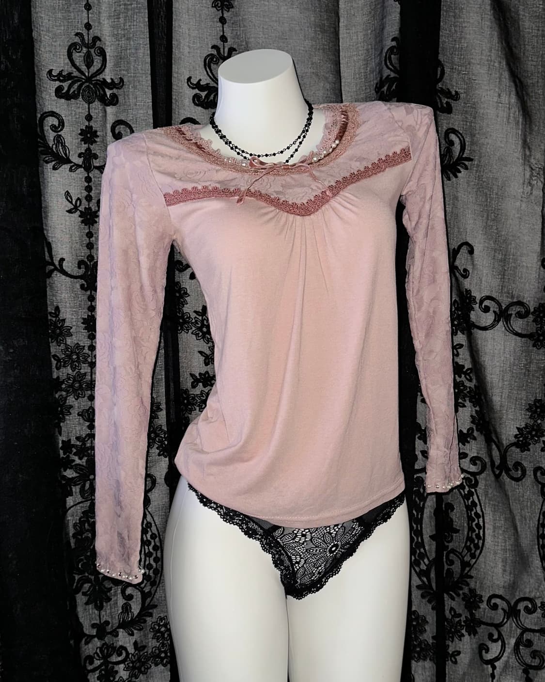 Indipink lace long-sleeve 상품이미지1