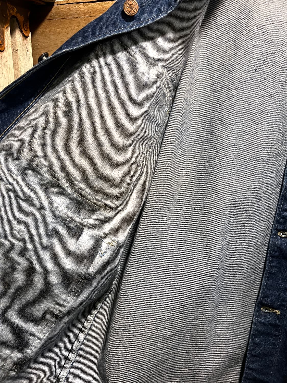 [L]90's POINTER 포인터 USA Made 데님 초어 자켓 상품이미지6