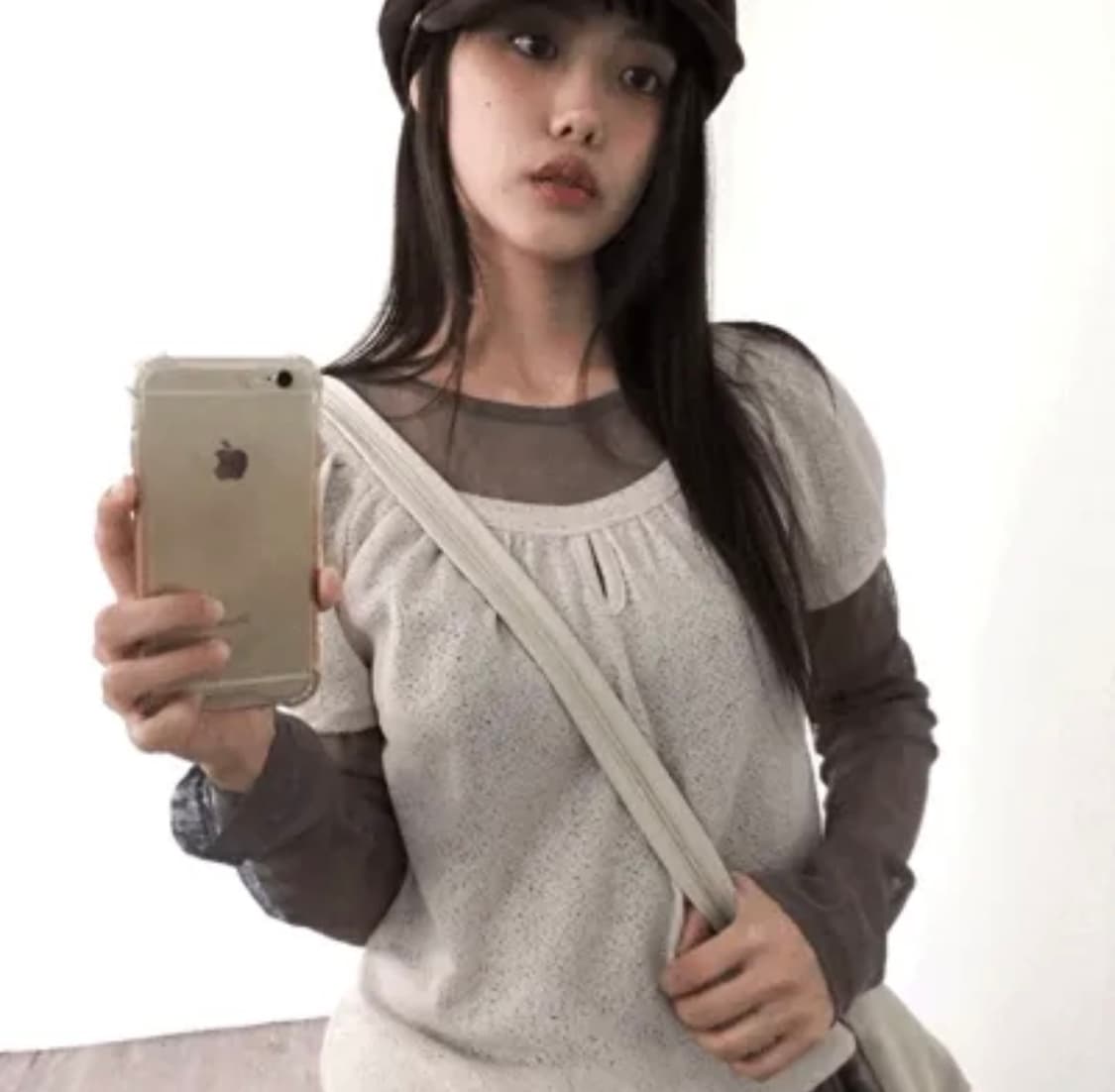 샵더기 벌룬 숏 슬리브 블랙 상품이미지1