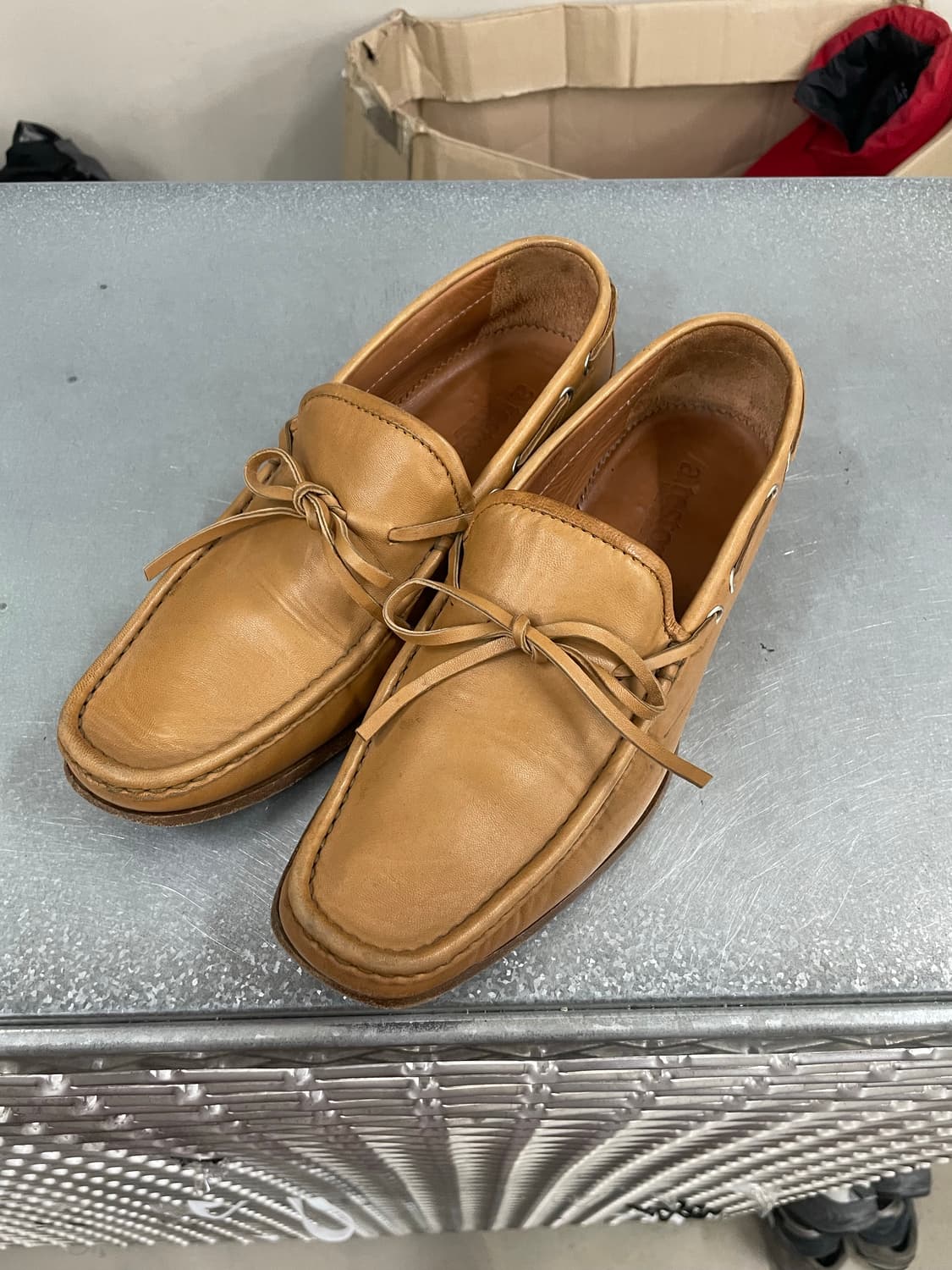 아테스토니 레더 로퍼 브라운 상품이미지2