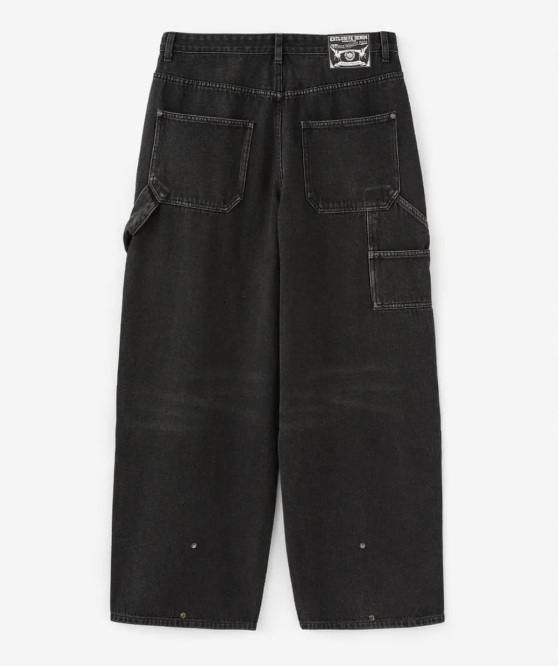 DNSR 브러쉬 카펜터 데님 팬츠 블랙 상품이미지2