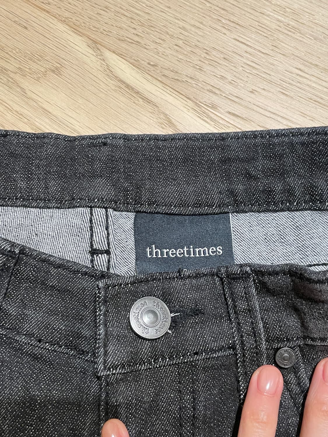 쓰리타임즈 5501 부츠컷 블랙진 사이즈 S 상품이미지8