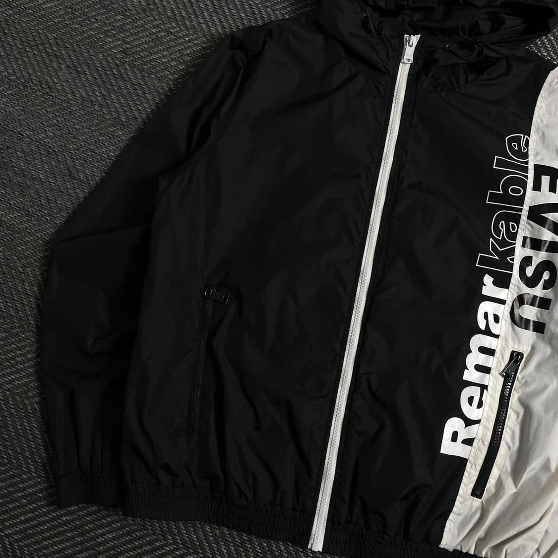 에비수 빅로고 배색 경량 바람막이 자켓y 4496 상품이미지5