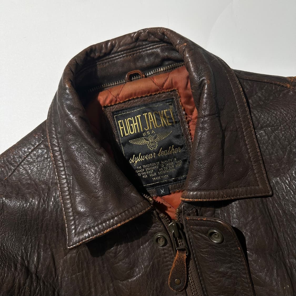 Stylwear Leather 램스킨 A-2 밀리터리 봄버 자켓 상품이미지4