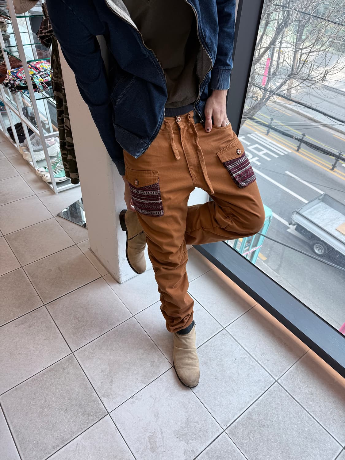 ethnic shirring pants 상품이미지2