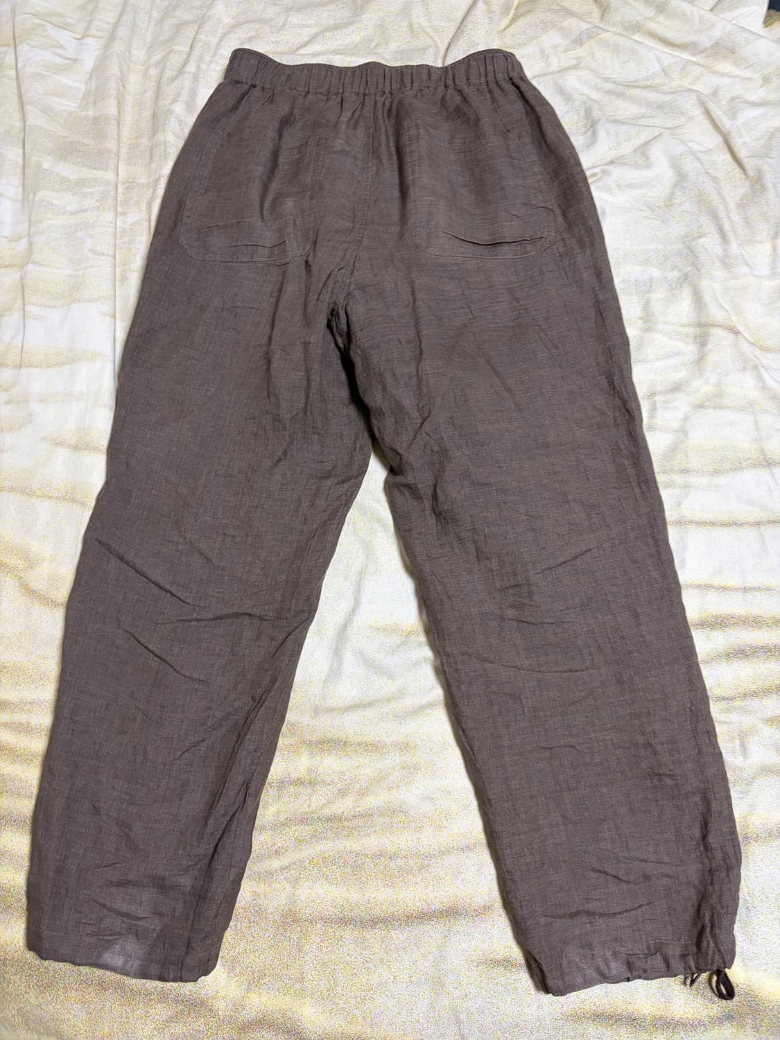 [2] 일레브 린넨 포플린 트라우저 브라운 상품이미지4