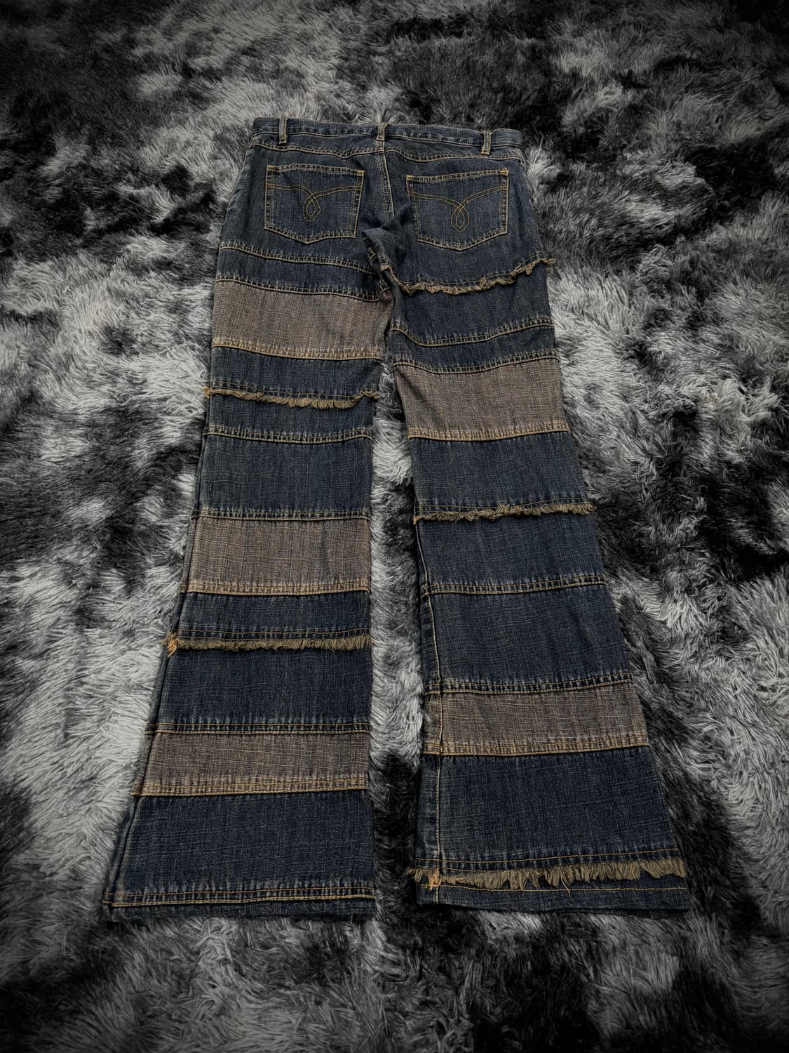 Y2K 패치워크 부츠컷 데님팬츠 상품이미지2