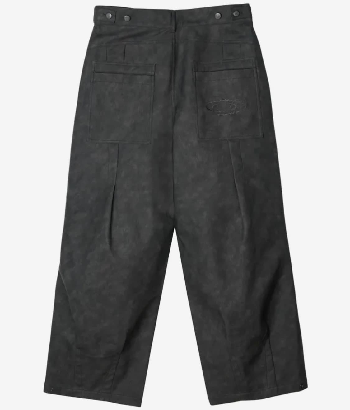 아이돈워너셀 차콜 레더 와이드 팬츠 상품이미지2