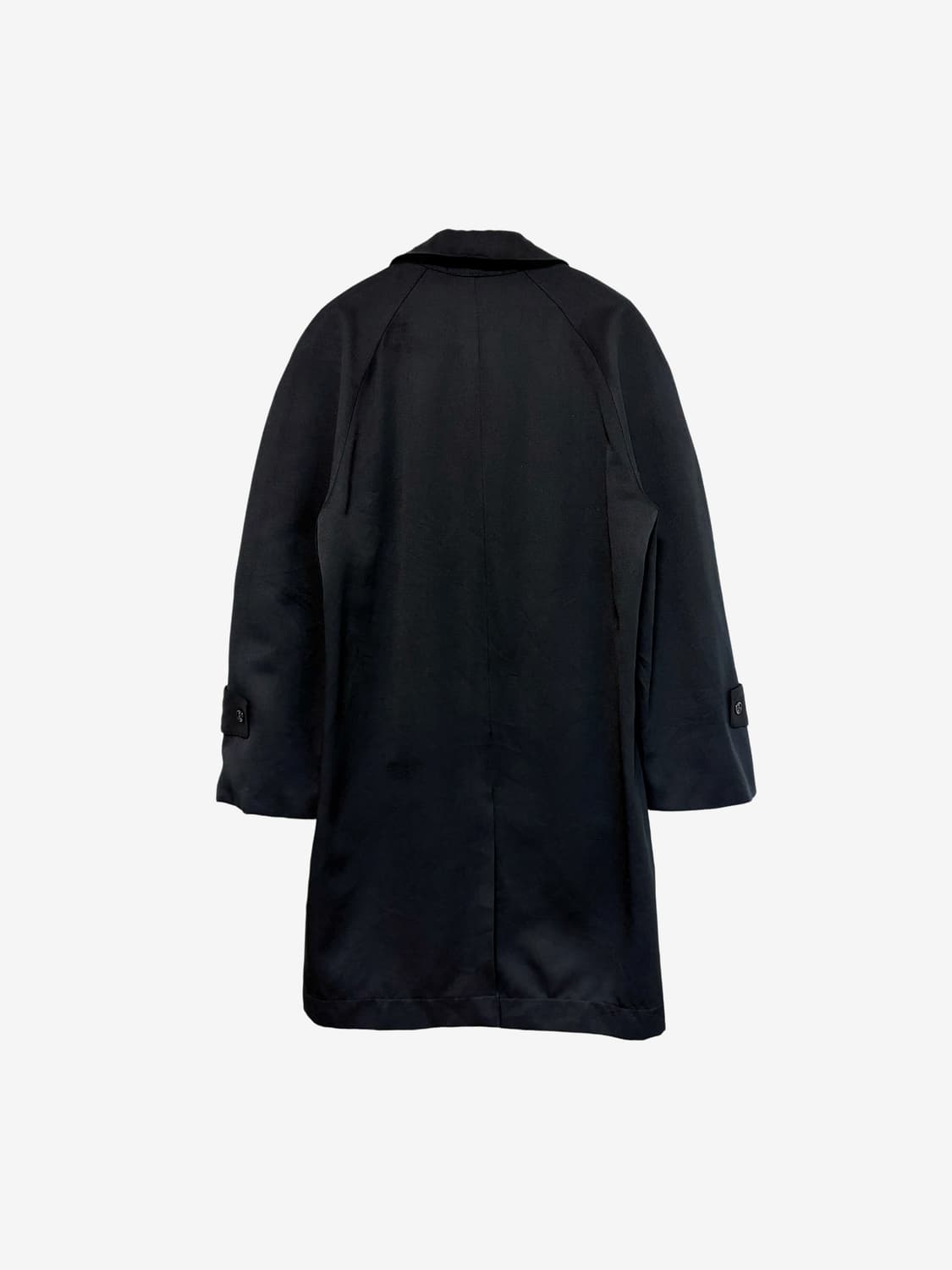 Hidden Button Midi Mac Coat - Black 상품이미지6