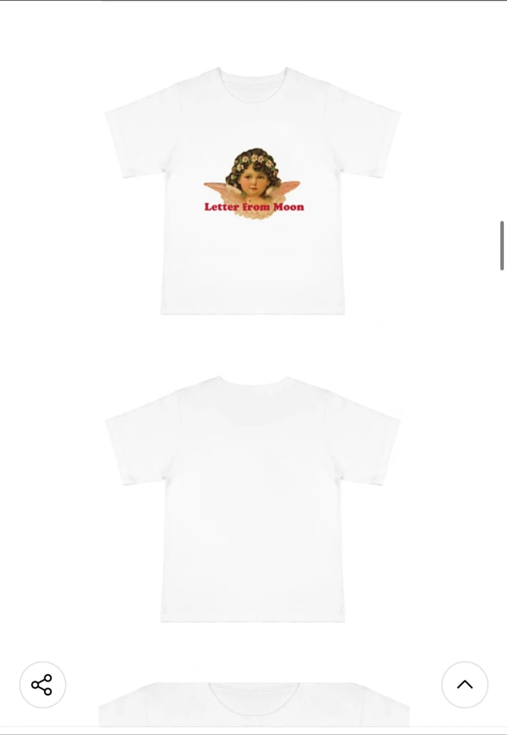 레터프롬문 천사 로고 티셔츠 새상품 상품이미지3