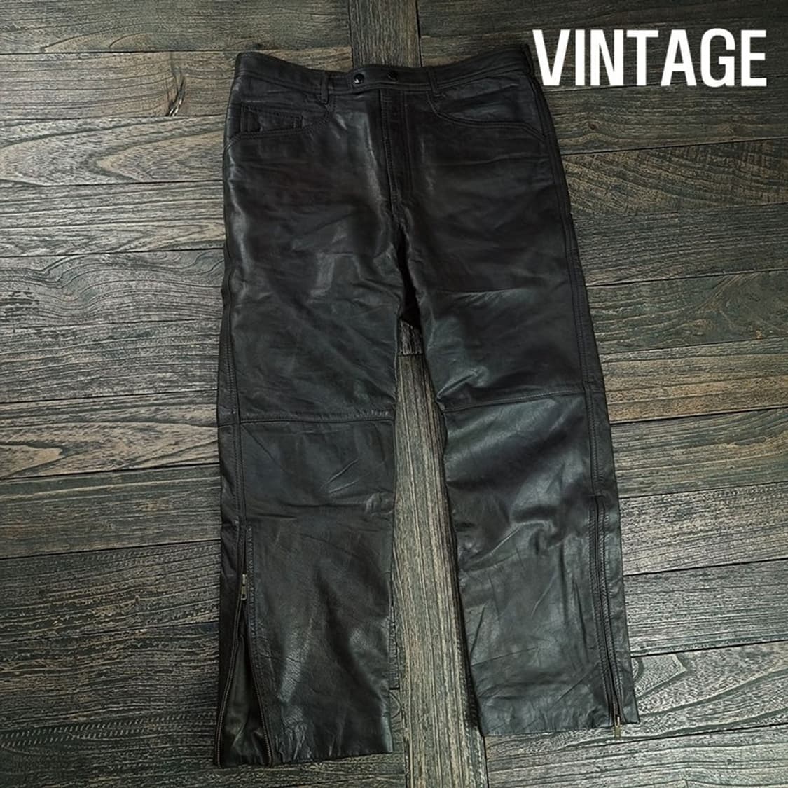 [빈티지] 리얼 카우 레더 소가죽 팬츠 바지 M19156 상품이미지1