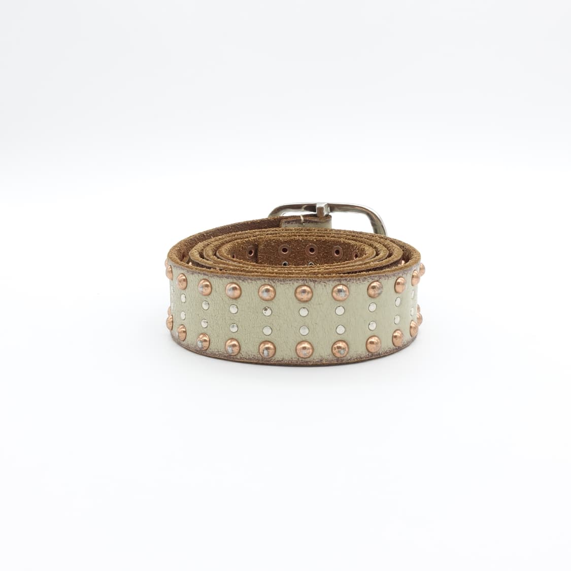 ZADIG&VOLTAIRE 쟈딕앤볼테르 아이보리 베이지 비즈 스터드 벨트 상품이미지4