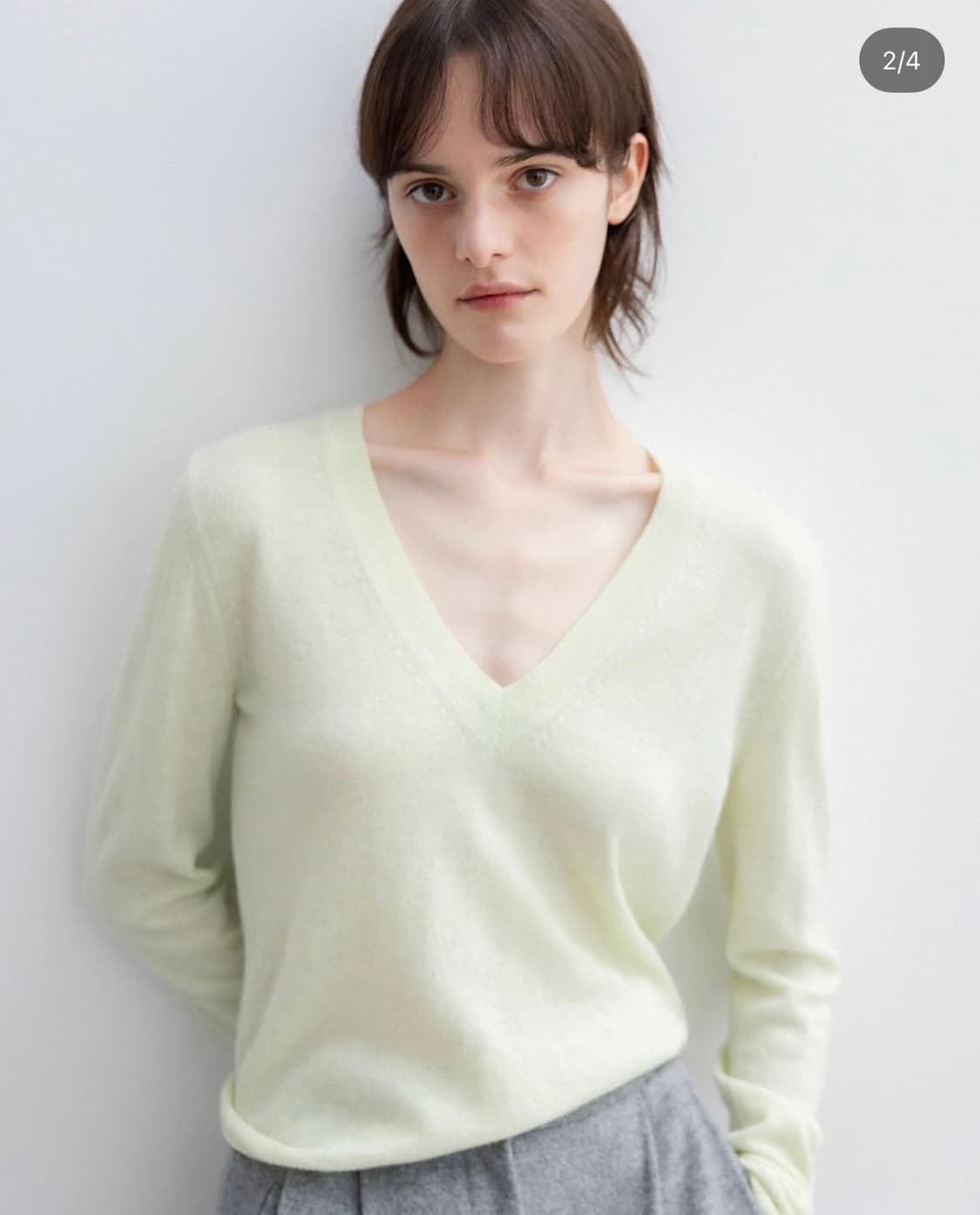 lfm 캐시미어 브이넥 스웨터(딥 그레이) 상품이미지2