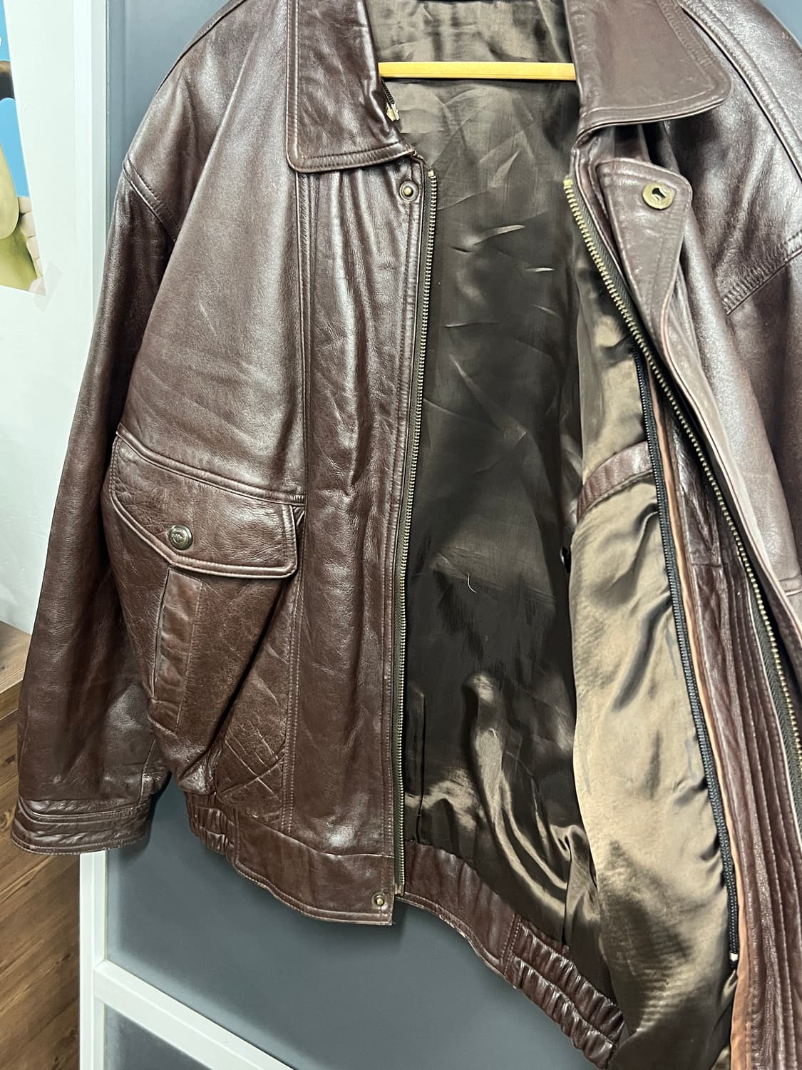 Vintage 빈티지 90s 양가죽 A-2 레더 자켓 상품이미지3