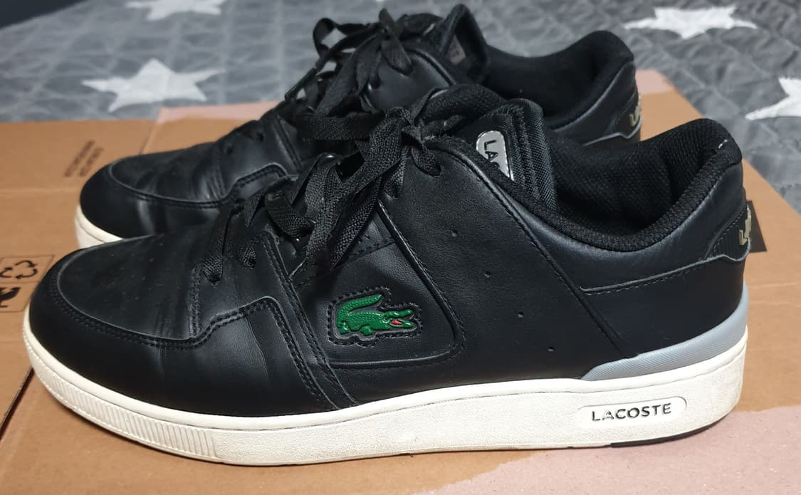 라코스테 코트 케이지 가죽 스니커즈 블랙 EU42(270) 상품이미지2