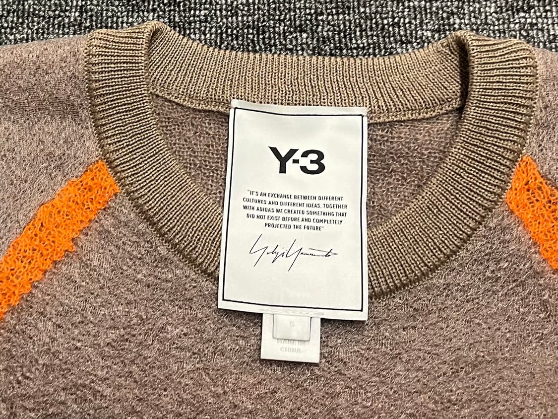 [90~95] Y-3 오렌지라인 포인트 니트 S  상품이미지3