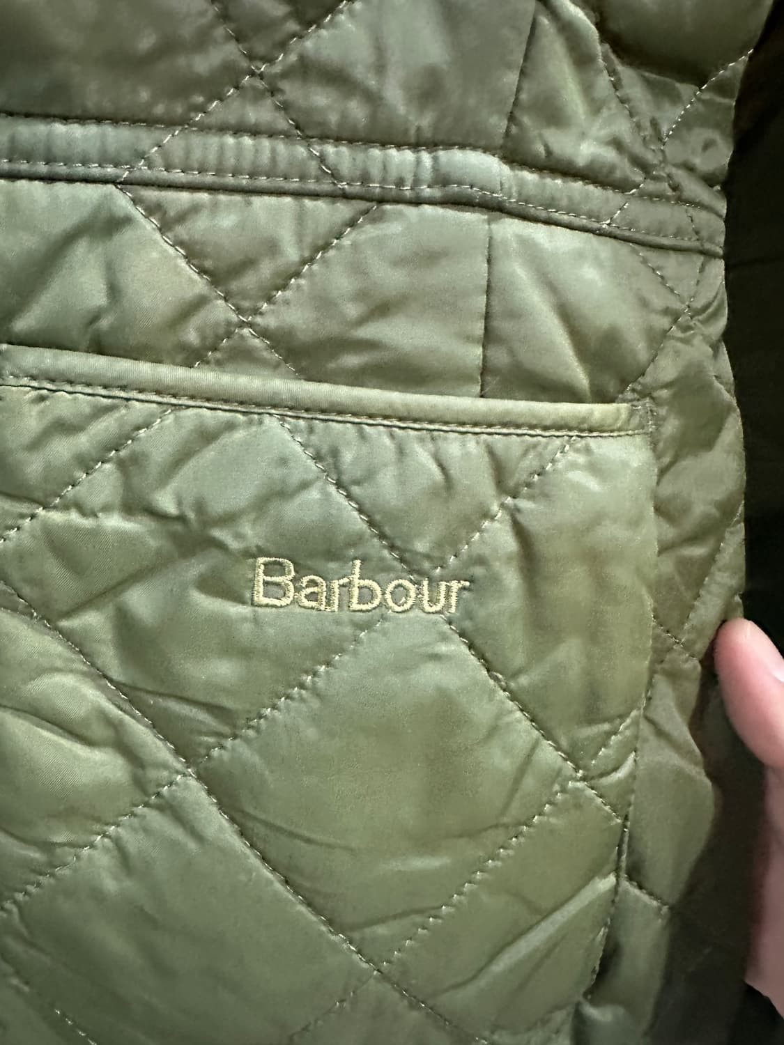 바버 여성 퀼팅자켓 올리브그린 상품이미지4