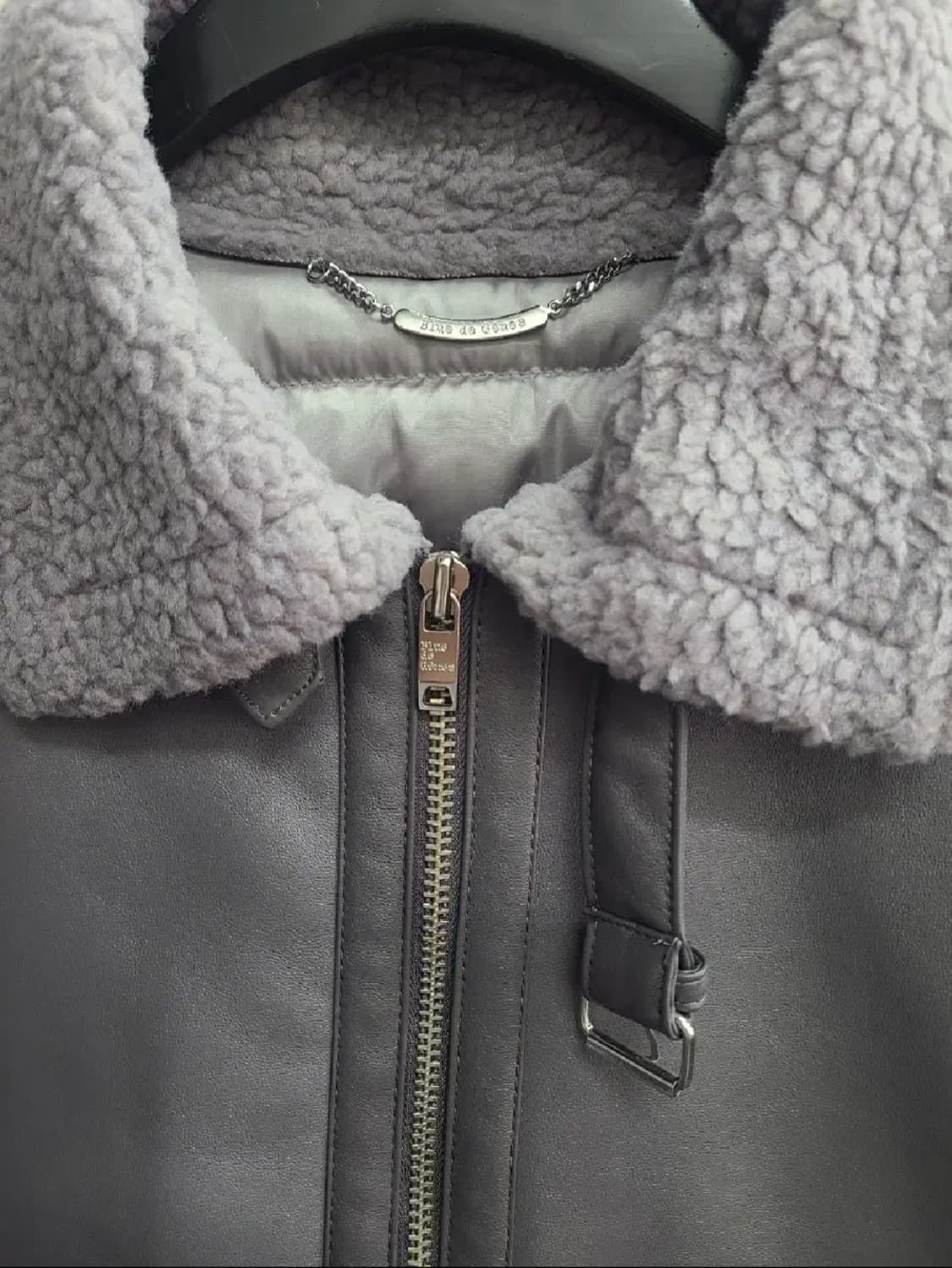 블루드진 이너 패딩 롱 무스탕 상품이미지3