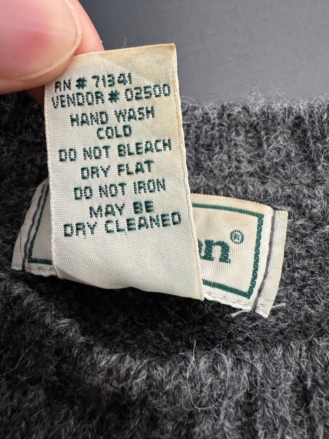 L.L.Bean 엘엘빈 미니멀 그레이 울 니트 XL 상품이미지4