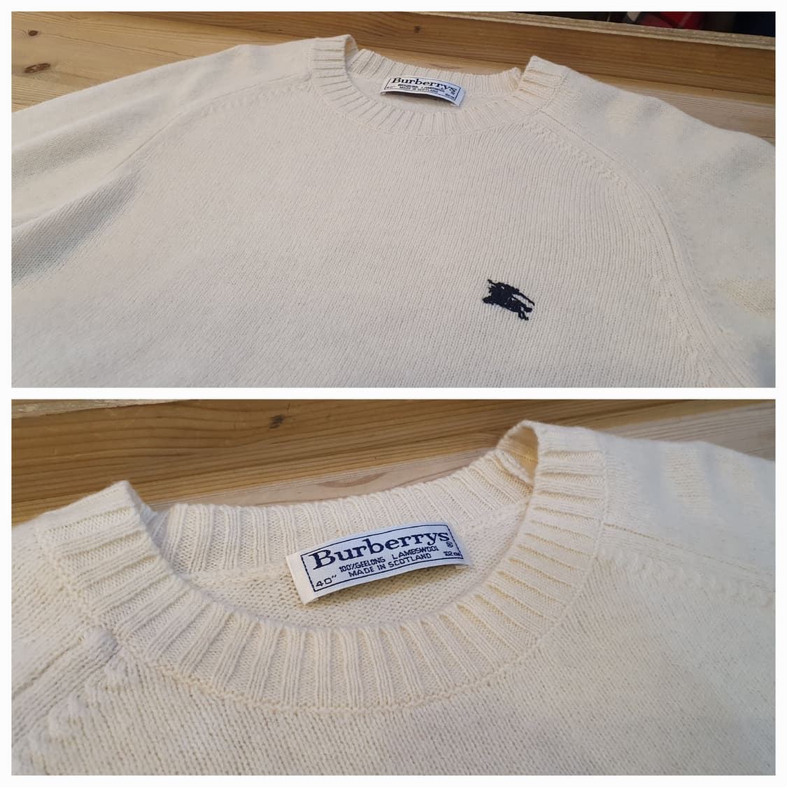 100.버버리 아이보리 울니트 상품이미지3