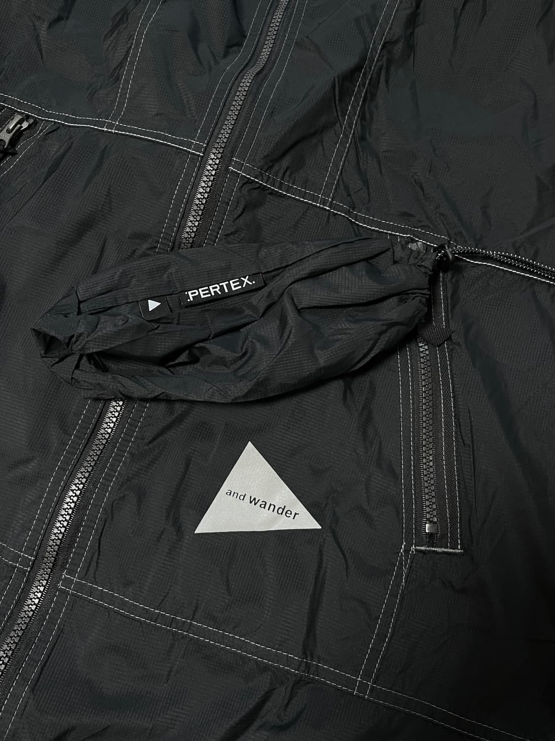 앤드원더 퍼텍스 윈드 자켓 블랙 XL 상품이미지4
