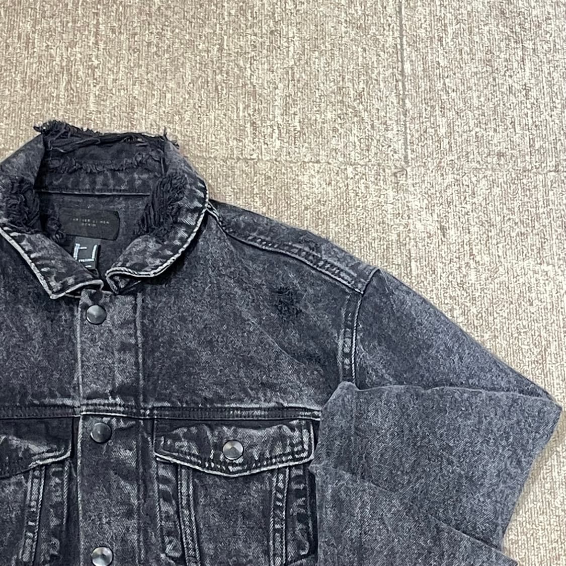(M) Forever 21 빈티지 블랙 데님 자켓 상품이미지5