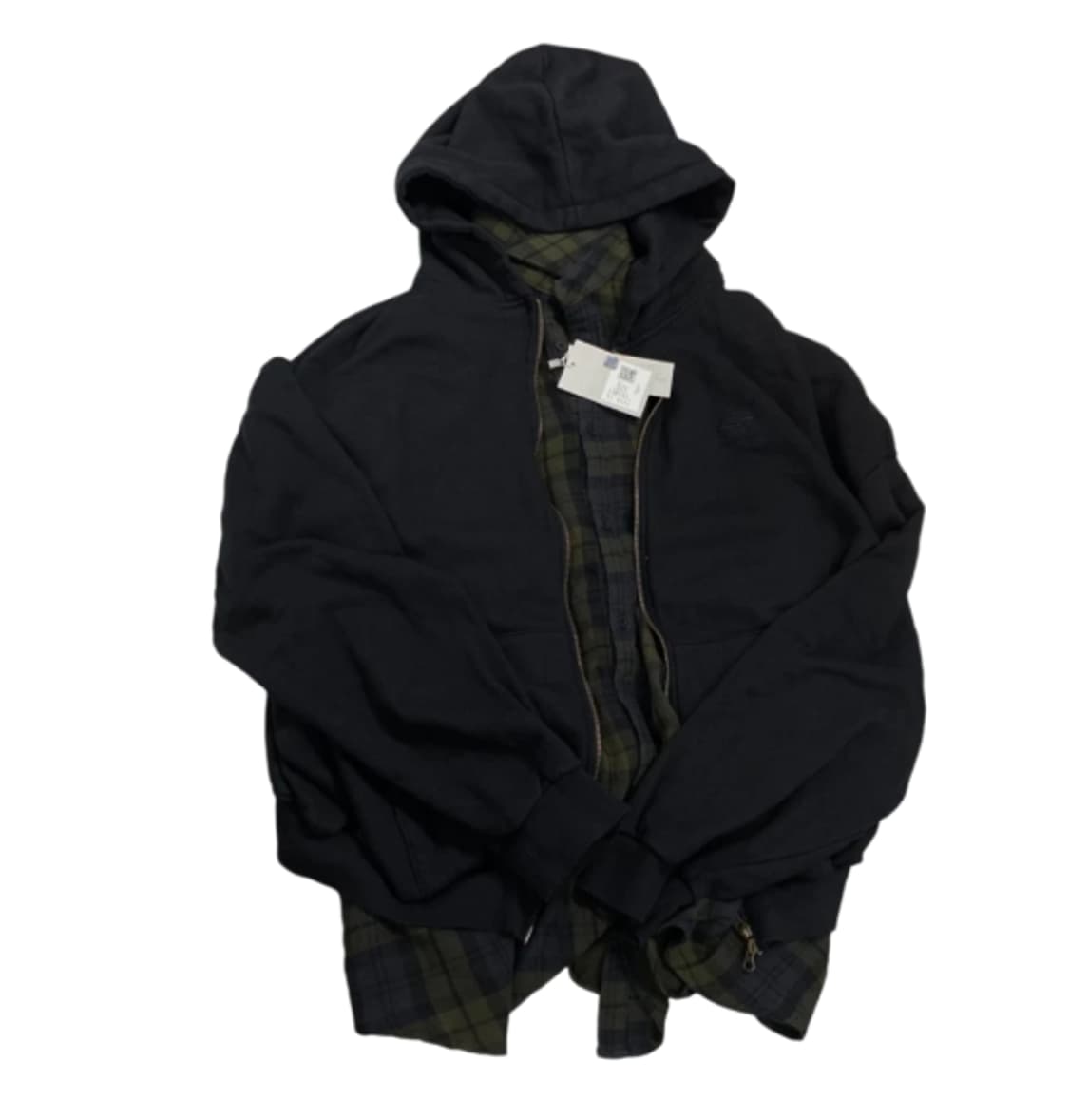 [3] 언더마이카 피스키 더블 레이어드 셔츠 후드 집업 브론즈 그린 상품이미지1