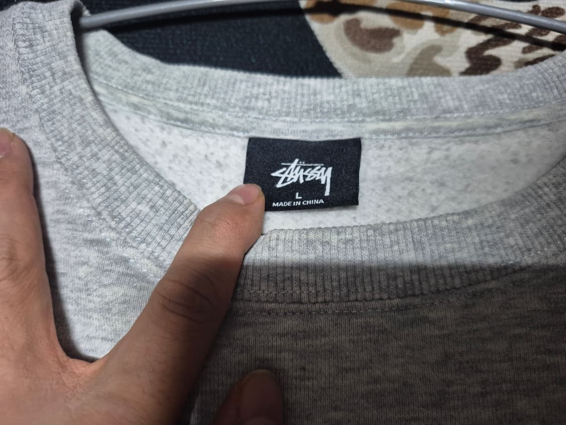 스투시 기어 로고 크루넥 스웻셔츠 애쉬 헤더 L 상품이미지5