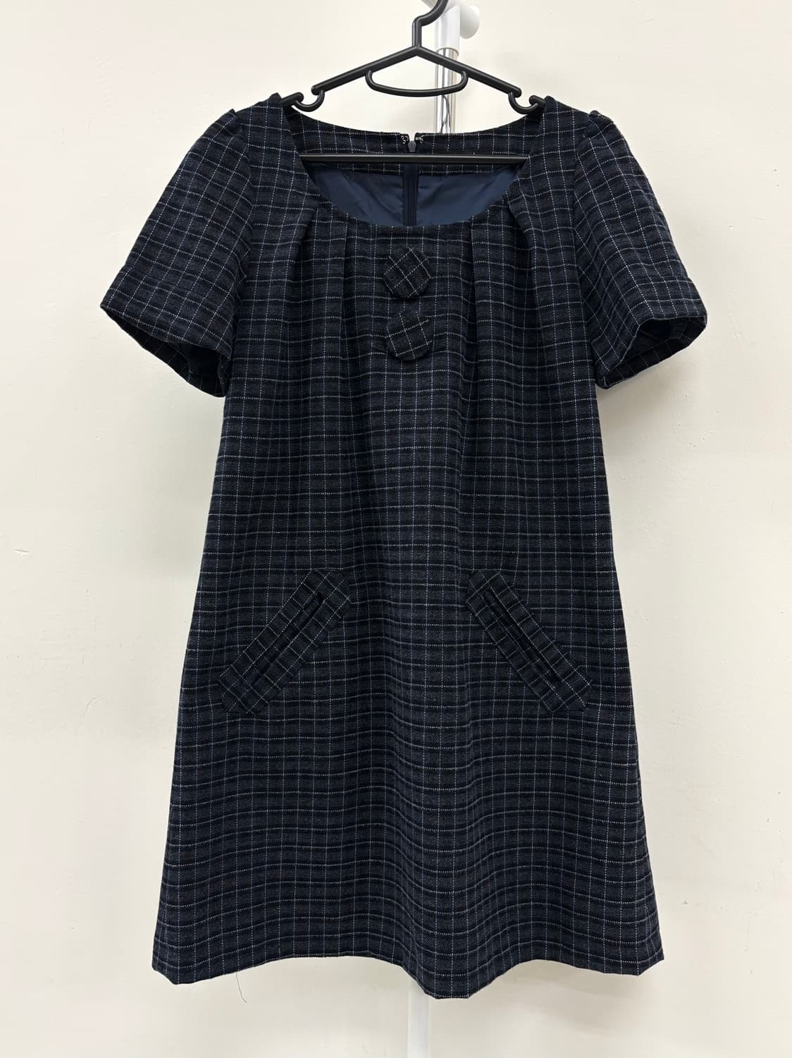 빈티지 네이비 반팔 원피스 상품이미지5