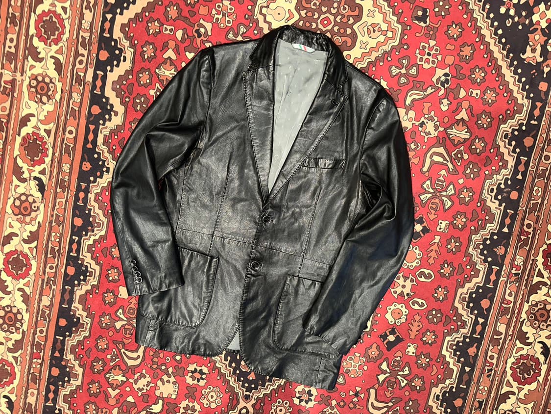 ( L ) 이태리가죽자켓 가죽자켓 레더자켓 가죽마이 블레이저 블레이져 상품이미지1