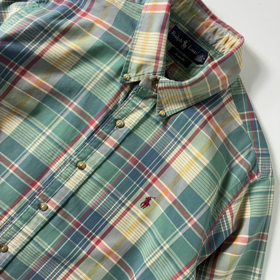 Polo  폴로 랄프로렌 00,s 자수 코튼 파스텔 체크 셔츠  상품이미지3