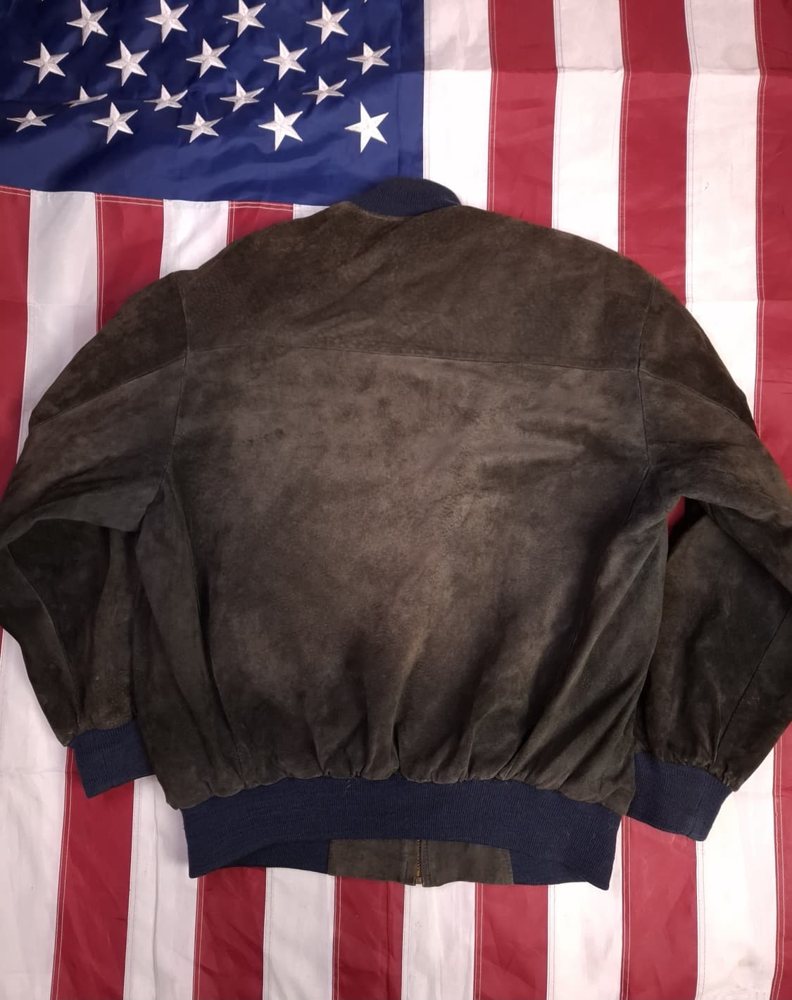 90's 리얼 스웨이드 빈티지 MA-1 항공자켓 상품이미지5